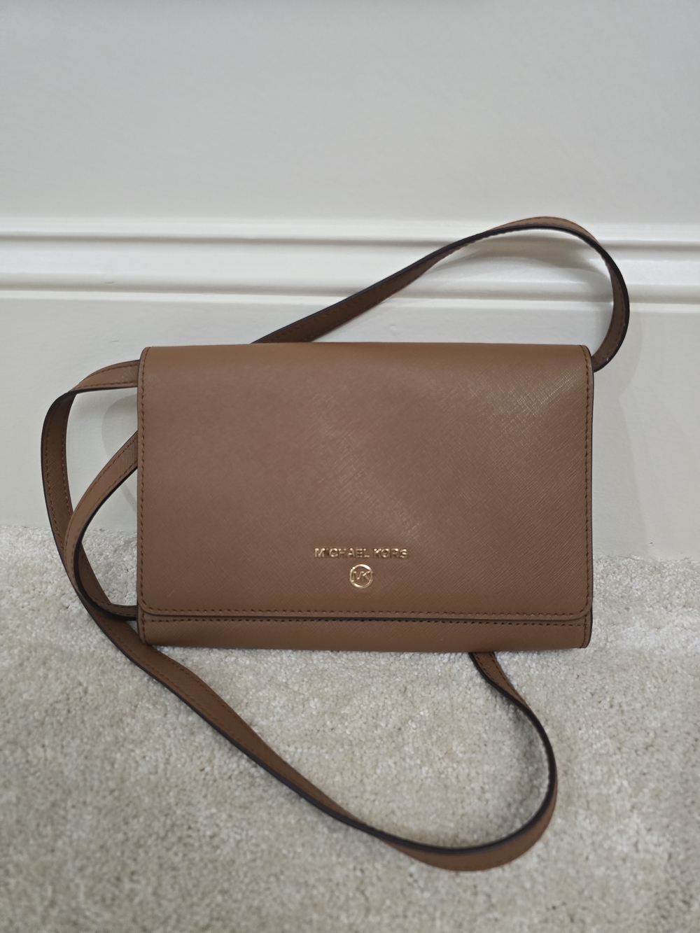 Michael Kors Leather Crossbody Bag in Brown